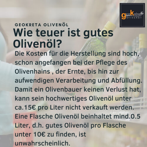 Wie teuer ist gutes Olivenöl?